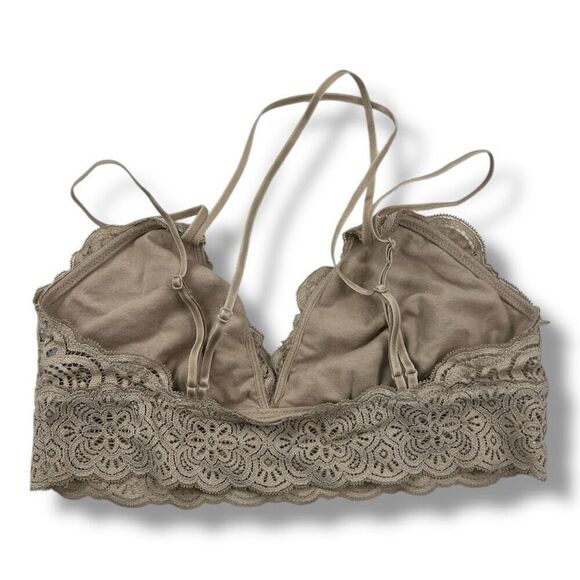 Aerie Light Brown Lace Bralette Bra Size Medium - Picture 5 of 5